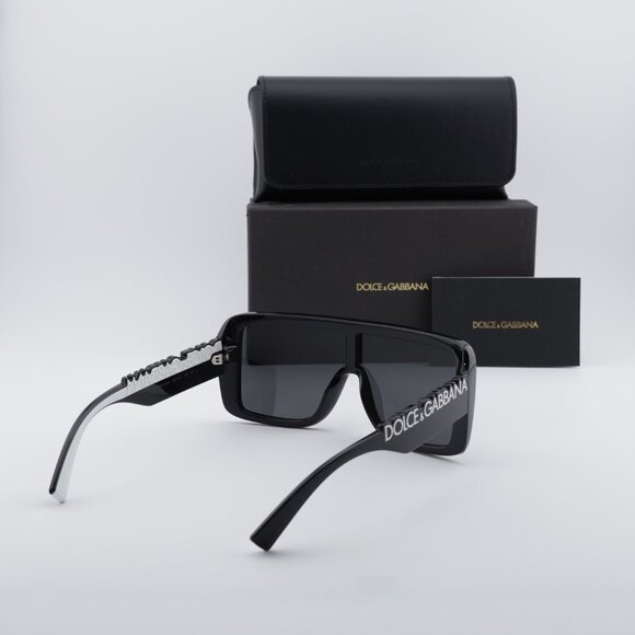 Dolce & Gabbana DG6204 501/87 Shield Sunglasses - Black/Grey main image 9